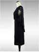 Black Cotton-linen Slim Fit Sleeveless Medium Length Cheap Dress