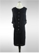 Black Cotton-linen Slim Fit Sleeveless Medium Length Cheap Dress