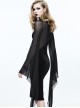 Black Sexy Slim Gothic Translucent Long Sleeve Dress