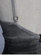 Silver Sexy V-collar Printing Gothic Sling Backless Dress