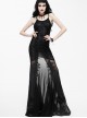 Black Slim Backless Sexy Sling Mermaid-tail Long Dress
