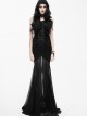 Black Slim Backless Sexy Sling Mermaid-tail Long Dress