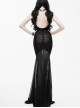 Black Slim Backless Sexy Sling Mermaid-tail Long Dress