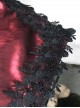 Black Lace Hooded Slim Gothic Trumpet Sleeve Witch Dress