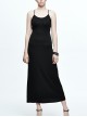 Gothic Black Sexy Sling Backless Long Dress
