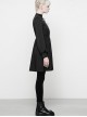 Gothic Diablo Series Black High-collar Long Sleeve Dress