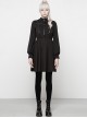Gothic Diablo Series Black High-collar Long Sleeve Dress