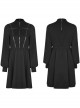 Gothic Diablo Series Black High-collar Long Sleeve Dress