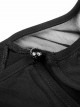 Gothic Black Mesh Stitching Chiffon Ruffle Strapless Dress