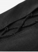 Gothic Black V-collar Hollow Out Lace-up Flare Sleeve Tight Hip Dress