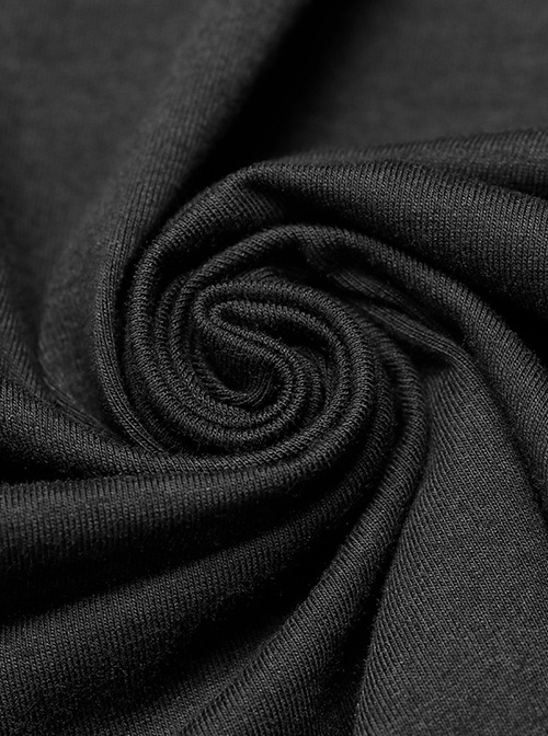 Gothic Daily Black Punk Mesh Small Eyelet Decoration Irregular Hem Sling Dress
