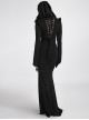 Gothic Mysterious Hooded Slim Long Sleeve Long Dress