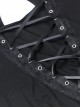 Gothic Black Lace Knitted Stitching Long Sleeve Long Dress