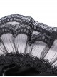 Gothic Black Lace Knitted Stitching Long Sleeve Long Dress