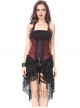 Gothic Red Slim Lace Hem Dress Corset Dress
