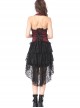 Gothic Red Slim Lace Hem Dress Corset Dress
