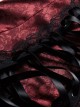 Gothic Red Slim Lace Hem Dress Corset Dress