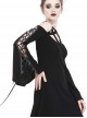 Gothic Black Sexy Lace-up Star Sling Elastic Short Dress