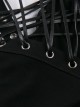 Black Interlaced Rope Design Irregular Hem Gothic Knitted Dress