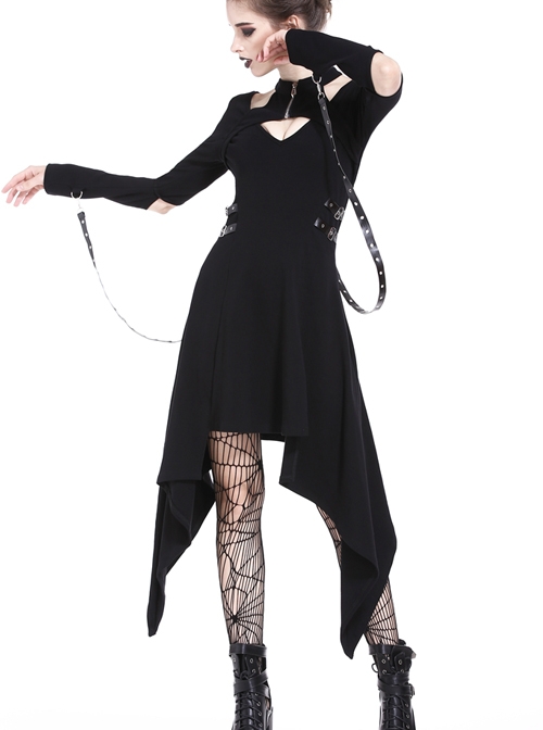 navy blue dress women The Wiggins Scoop Neck Embroidered Dress in Navy Large main image 1
