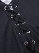 Gothic Black Slit Chest Strap Backless Slim Sling Dress