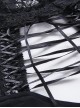 Elegant Black Lace Gothic Slim Knitted Short Dress