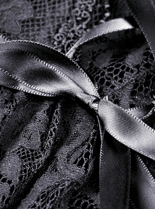 Sexy Rebel Black Lace V Neck Gothic Short Sleeve Dress