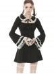 Gothic Sweet Doll Collar Black Rebel Long Sleeve Dress