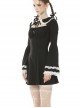 Gothic Sweet Doll Collar Black Rebel Long Sleeve Dress