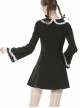 Gothic Sweet Doll Collar Black Rebel Long Sleeve Dress