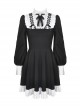 Alternative Rebel Doll Black White Gothic Lolita Long Sleeve Dress
