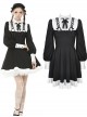 Alternative Rebel Doll Black White Gothic Lolita Long Sleeve Dress