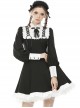 Alternative Rebel Doll Black White Gothic Lolita Long Sleeve Dress