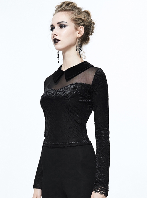Black Gothic Vintage Women' Short Shirt