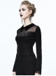 Black Gothic Vintage Women' Short Shirt