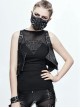Black PU Pocket Top Short Gothic Womens Vest