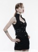 Gothic Black Military Uniform Women's Sleeveless Vest