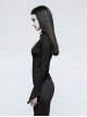 Gothic Prethoracic Hollow-Out Black Women's Long Sleeves T-shirt