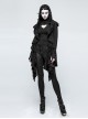 Gothic Prethoracic Hollow-Out Black Women's Long Sleeves T-shirt