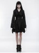 Japanese Style Black Jacquard Women's Gothic Kimono Top