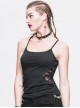 Gothic Punk Women's Cotton Sexy Black Sling Vest