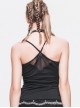 Gothic Punk Women's Cotton Sexy Black Sling Vest