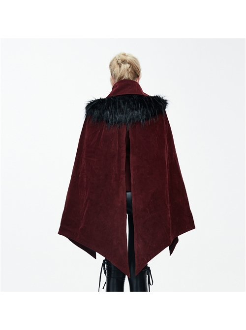 Irregular Cloak Women's Thickened Hooded Coat