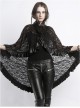 Steampunk Gothic Stand Collar Black Lace Women's Shawl