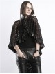 Steampunk Gothic Stand Collar Black Lace Women's Shawl