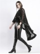 Steampunk Gothic Stand Collar Black Lace Women's Shawl