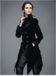 Steampunk Gothic Panne Velvet Medium Length Women's Tuxedo