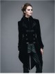 Steampunk Gothic Panne Velvet Medium Length Women's Tuxedo