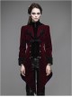 Steampunk Gothic Panne Velvet Medium Length Women's Tuxedo