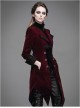 Steampunk Gothic Panne Velvet Medium Length Women's Tuxedo
